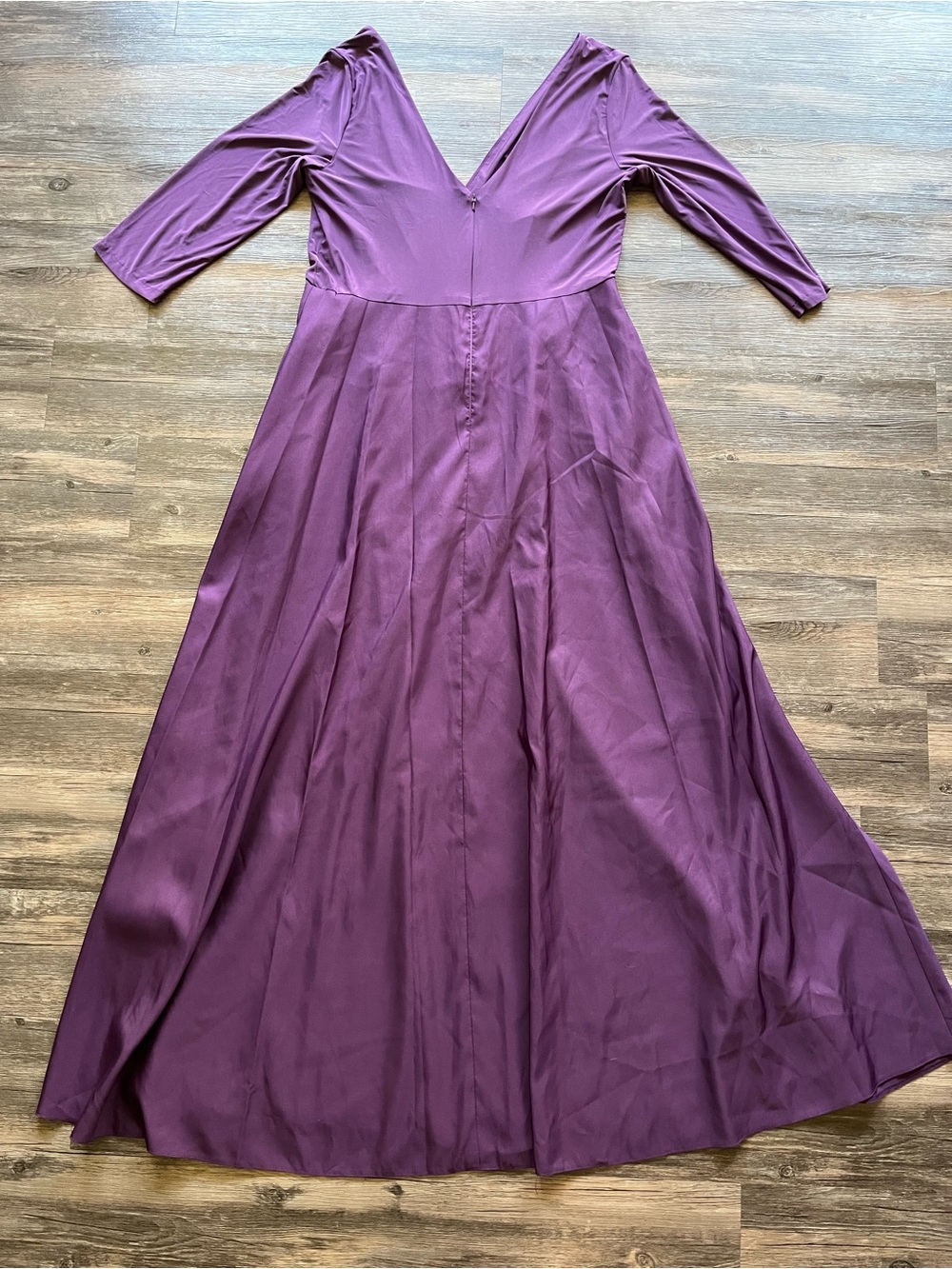 ALFRED SUNG Plum V-Neck Wrap Maxi Dress - Picture 7 of 10
